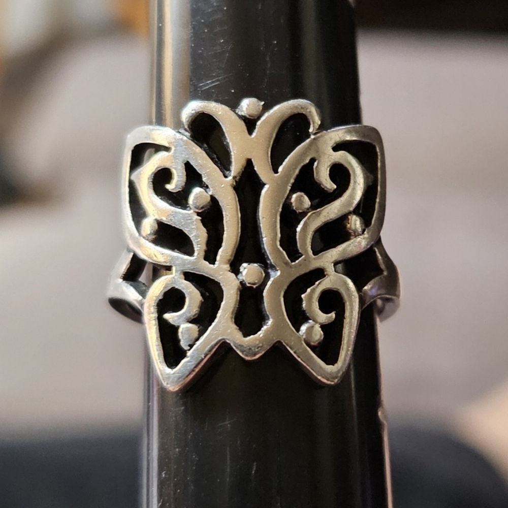 James Avery, Retired, Sterling Silver, Open Lace Butterfly Ring